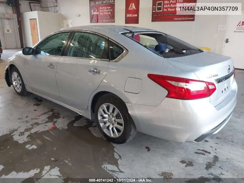 2016 Nissan Altima 2.5 S VIN: 1N4AL3AP4GN357709 Lot: 40741242