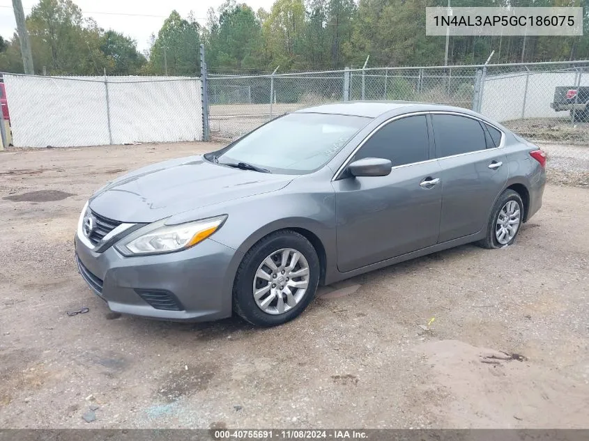 2016 Nissan Altima 2.5/2.5 S/2.5 Sl/2.5 Sr/2.5 Sv VIN: 1N4AL3AP5GC186075 Lot: 40755691