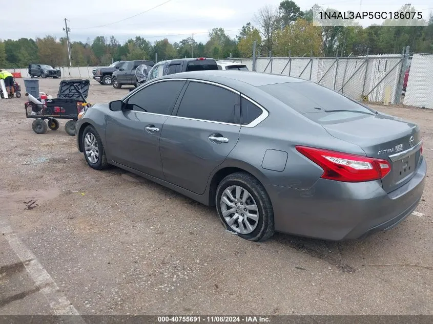 2016 Nissan Altima 2.5/2.5 S/2.5 Sl/2.5 Sr/2.5 Sv VIN: 1N4AL3AP5GC186075 Lot: 40755691