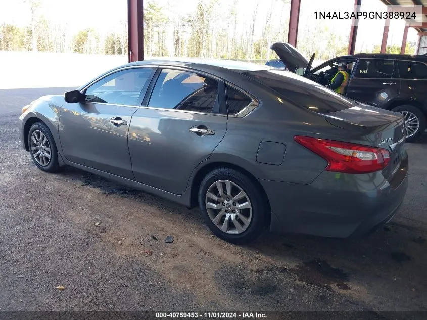 2016 Nissan Altima 2.5 S VIN: 1N4AL3AP9GN388924 Lot: 40759453