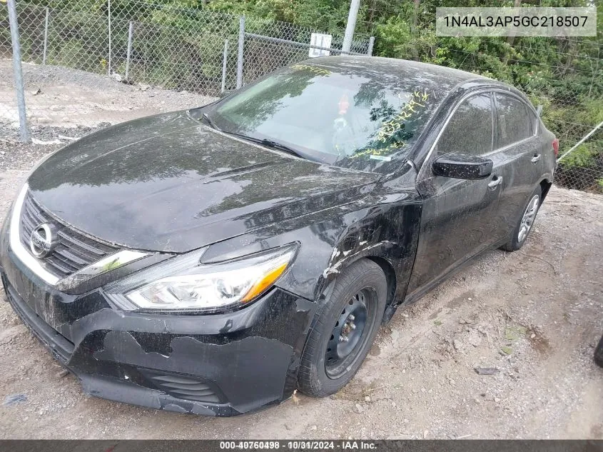 2016 Nissan Altima 2.5/2.5 S/2.5 Sl/2.5 Sr/2.5 Sv VIN: 1N4AL3AP5GC218507 Lot: 40760498