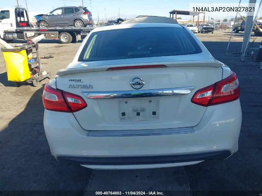 2016 Nissan Altima 2.5 S VIN: 1N4AL3AP2GN327821 Lot: 40764803