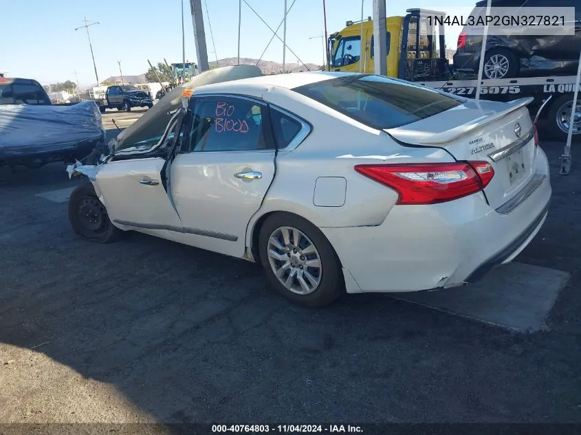 2016 Nissan Altima 2.5 S VIN: 1N4AL3AP2GN327821 Lot: 40764803