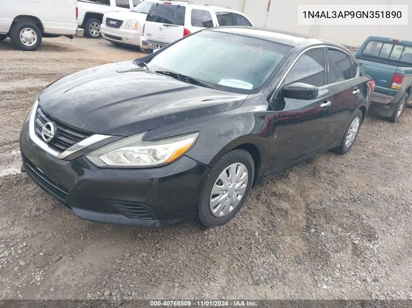 2016 Nissan Altima 2.5/2.5 S/2.5 Sl/2.5 Sr/2.5 Sv VIN: 1N4AL3AP9GN351890 Lot: 40768509