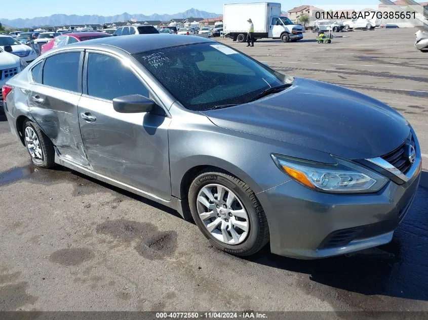 2016 Nissan Altima VIN: 01N4AL3AP7G385651 Lot: 40772550