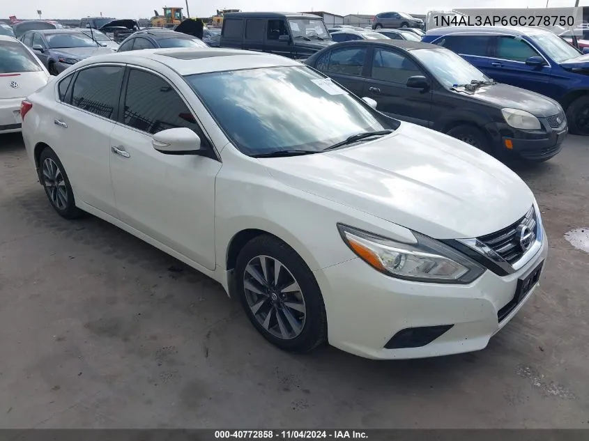 2016 Nissan Altima 2.5 Sl VIN: 1N4AL3AP6GC278750 Lot: 40772858