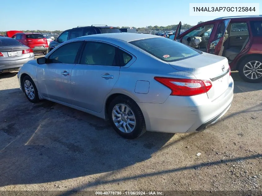 2016 Nissan Altima 2.5 S VIN: 1N4AL3AP7GC125844 Lot: 40778798