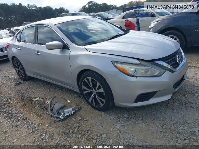 2016 Nissan Altima 2.5/2.5 S/2.5 Sl/2.5 Sr/2.5 Sv VIN: 1N4AL3AP4GN345673 Lot: 40785252