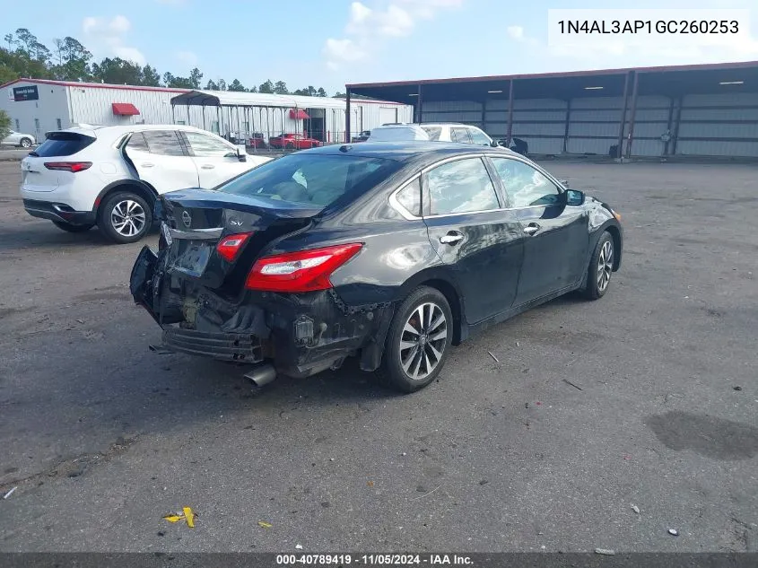 2016 Nissan Altima 2.5 Sv VIN: 1N4AL3AP1GC260253 Lot: 40789419