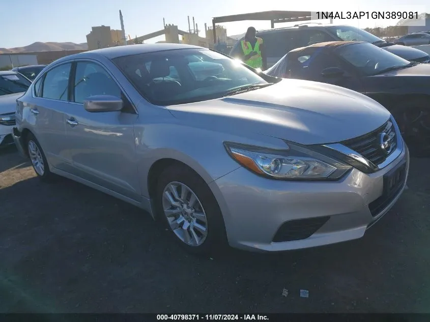 2016 Nissan Altima 2.5 S VIN: 1N4AL3AP1GN389081 Lot: 40798371