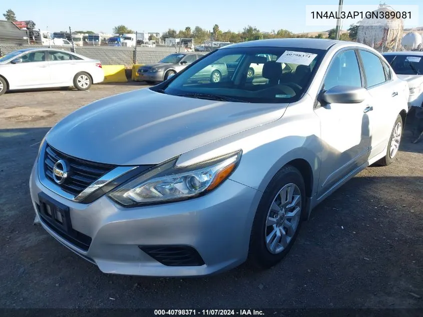 2016 Nissan Altima 2.5 S VIN: 1N4AL3AP1GN389081 Lot: 40798371