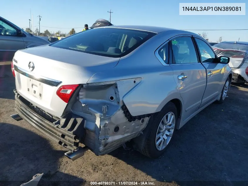 2016 Nissan Altima 2.5 S VIN: 1N4AL3AP1GN389081 Lot: 40798371