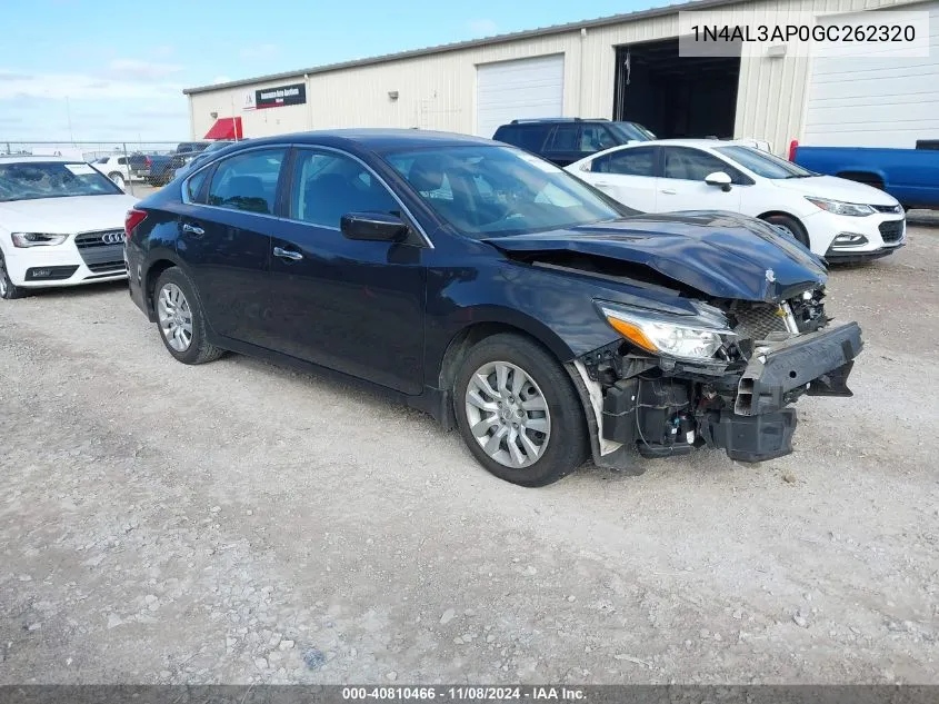 2016 Nissan Altima 2.5 S VIN: 1N4AL3AP0GC262320 Lot: 40810466