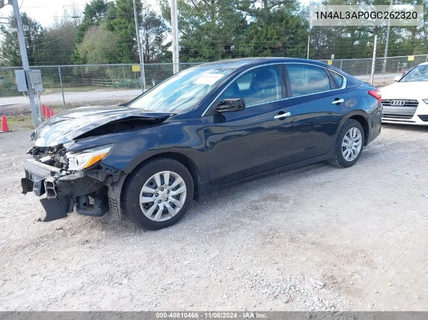 2016 Nissan Altima 2.5 S VIN: 1N4AL3AP0GC262320 Lot: 40810466