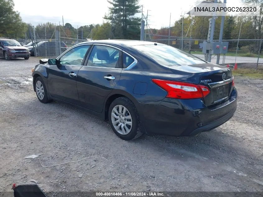 2016 Nissan Altima 2.5 S VIN: 1N4AL3AP0GC262320 Lot: 40810466