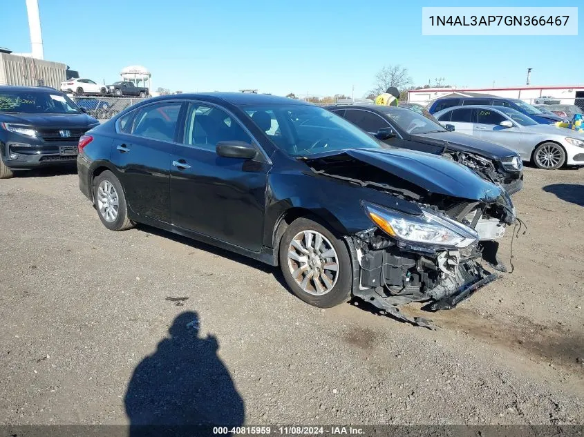 2016 Nissan Altima 2.5/2.5 S/2.5 Sl/2.5 Sr/2.5 Sv VIN: 1N4AL3AP7GN366467 Lot: 40815959