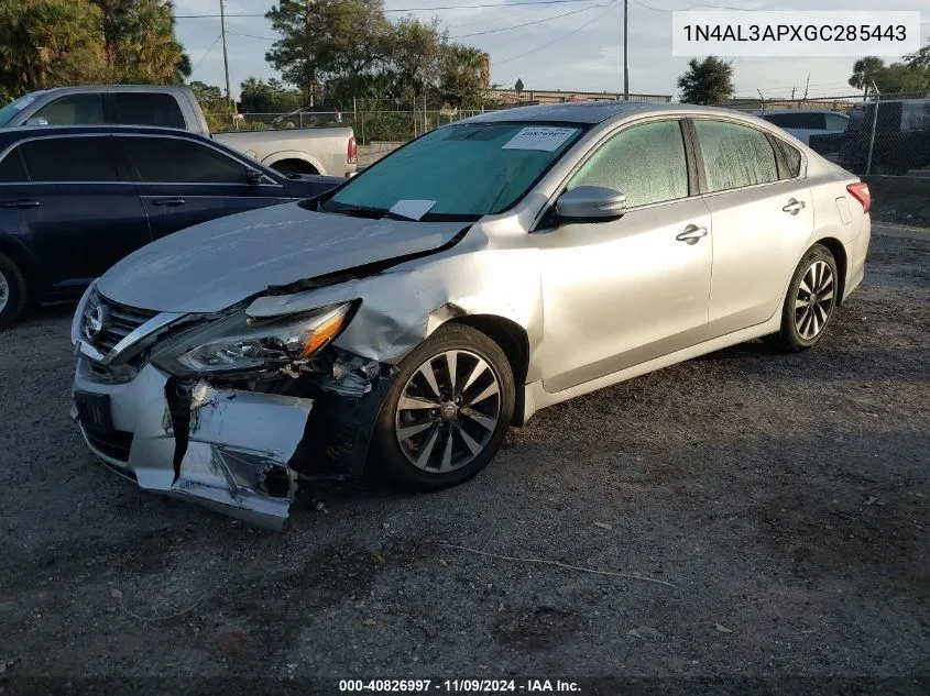 2016 Nissan Altima 2.5/2.5 S/2.5 Sl/2.5 Sr/2.5 Sv VIN: 1N4AL3APXGC285443 Lot: 40826997