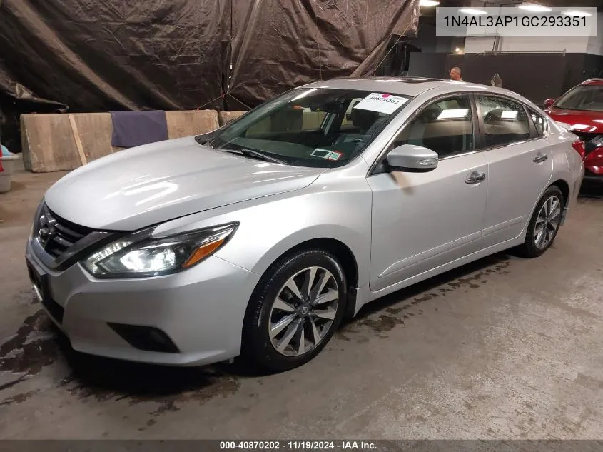 2016 Nissan Altima 2.5 Sl VIN: 1N4AL3AP1GC293351 Lot: 40870202