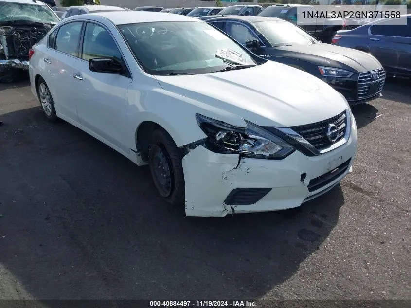 2016 Nissan Altima 2.5/2.5 S/2.5 Sl/2.5 Sr/2.5 Sv VIN: 1N4AL3AP2GN371558 Lot: 40884497