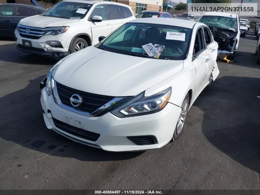 2016 Nissan Altima 2.5/2.5 S/2.5 Sl/2.5 Sr/2.5 Sv VIN: 1N4AL3AP2GN371558 Lot: 40884497