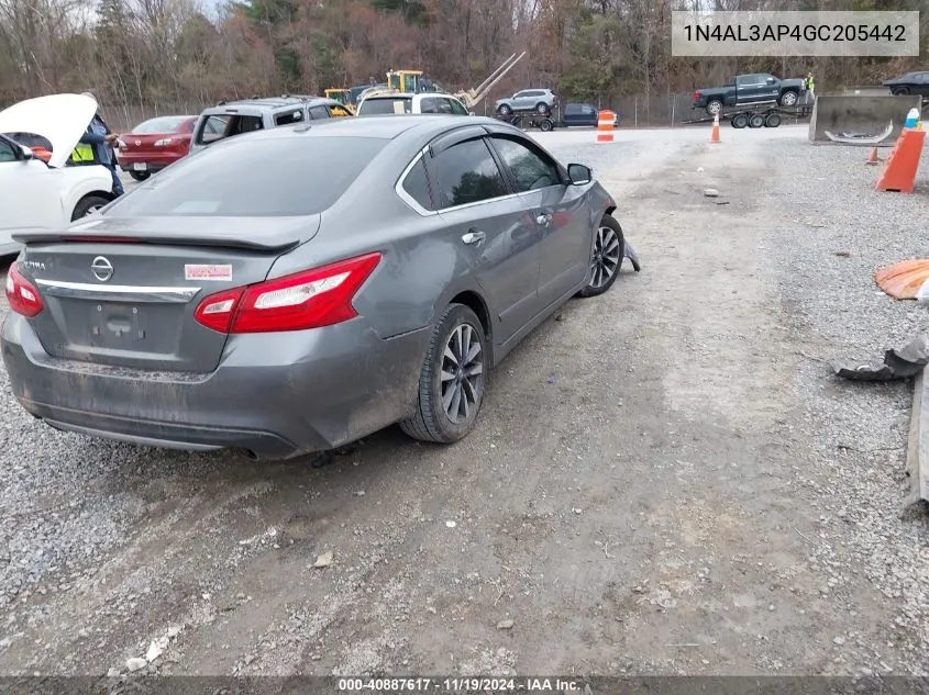 2016 Nissan Altima 2.5 Sl VIN: 1N4AL3AP4GC205442 Lot: 40887617