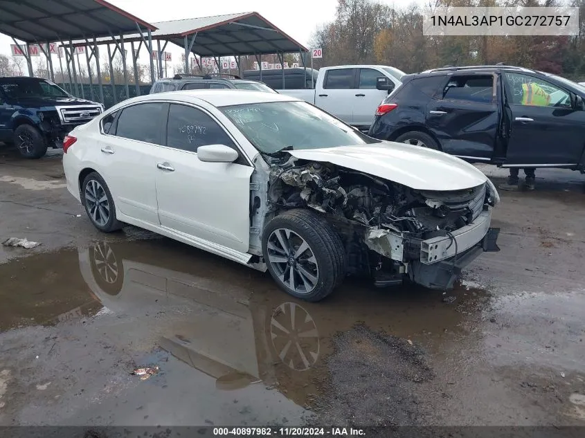 2016 Nissan Altima 2.5 Sr VIN: 1N4AL3AP1GC272757 Lot: 40897982