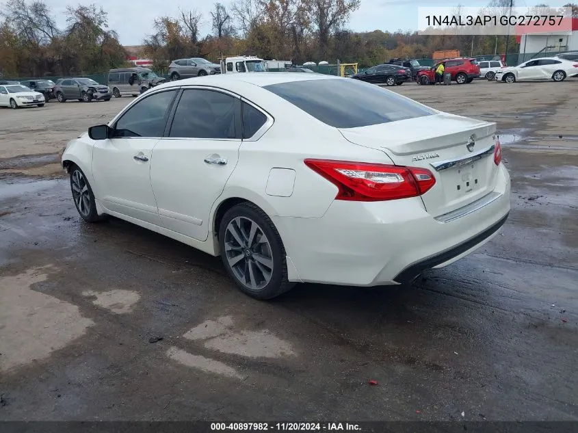 2016 Nissan Altima 2.5 Sr VIN: 1N4AL3AP1GC272757 Lot: 40897982