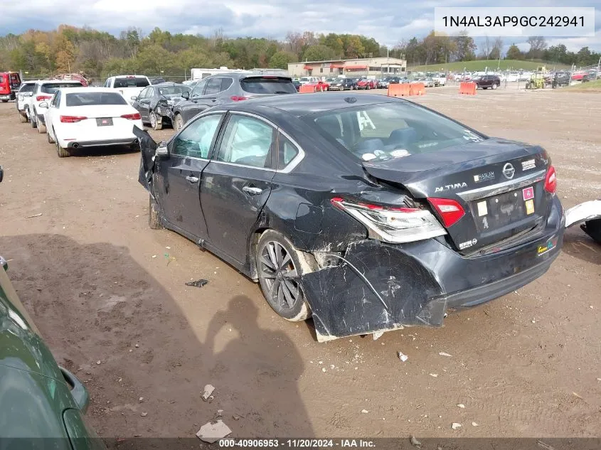 2016 Nissan Altima 2.5 Sv VIN: 1N4AL3AP9GC242941 Lot: 40906953