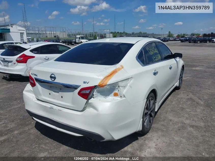 2017 Nissan Altima VIN: 1N4AL3AP3HN359789 Lot: 12040202