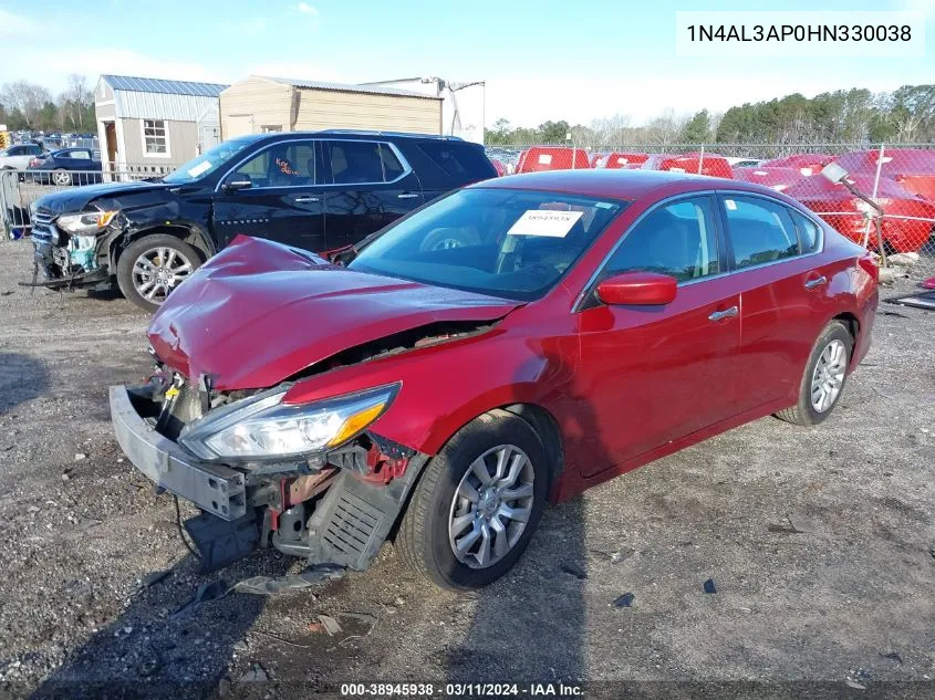 2017 Nissan Altima 2.5 S VIN: 1N4AL3AP0HN330038 Lot: 38945938