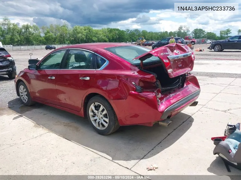 2017 Nissan Altima 2.5 S VIN: 1N4AL3AP5HC233736 Lot: 39263296