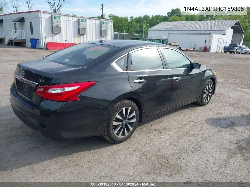 2017 Nissan Altima 2.5 Sv VIN: 1N4AL3AP2HC159806 Lot: 39302313