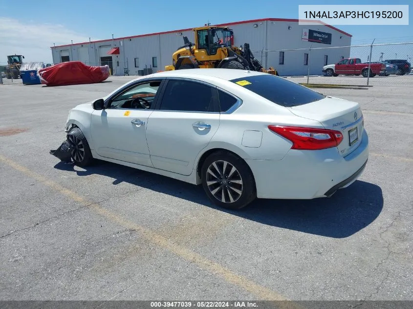 2017 Nissan Altima 2.5 Sl VIN: 1N4AL3AP3HC195200 Lot: 39477039