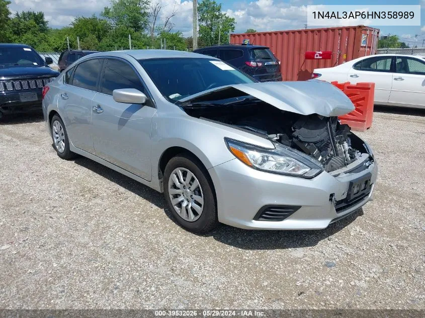 2017 Nissan Altima 2.5 S VIN: 1N4AL3AP6HN358989 Lot: 39532026