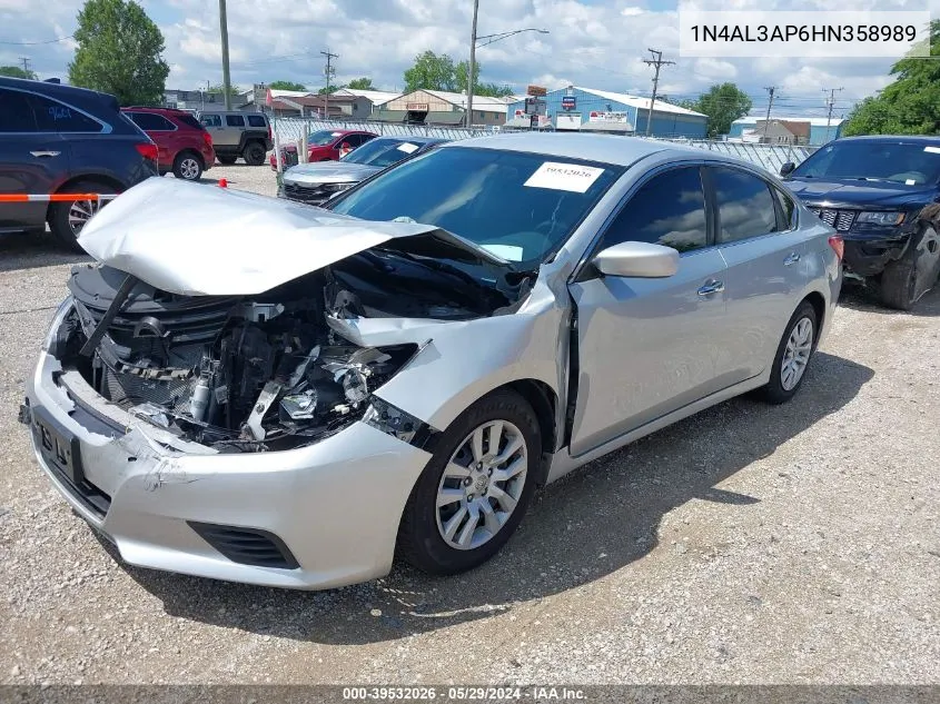 2017 Nissan Altima 2.5 S VIN: 1N4AL3AP6HN358989 Lot: 39532026