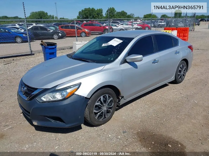 2017 Nissan Altima 2.5 S VIN: 1N4AL3AP9HN365791 Lot: 39533119