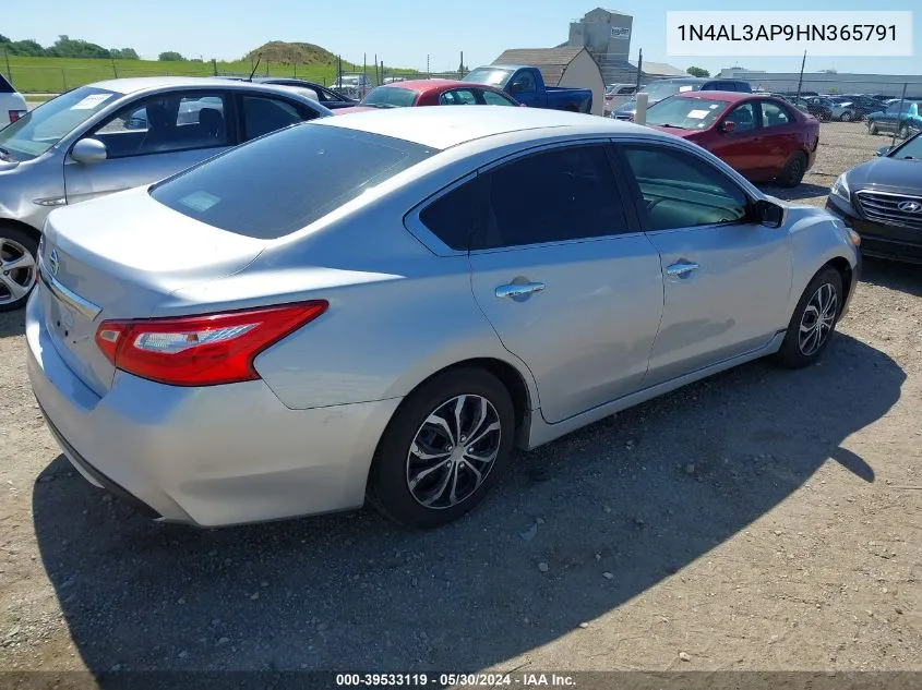 2017 Nissan Altima 2.5 S VIN: 1N4AL3AP9HN365791 Lot: 39533119