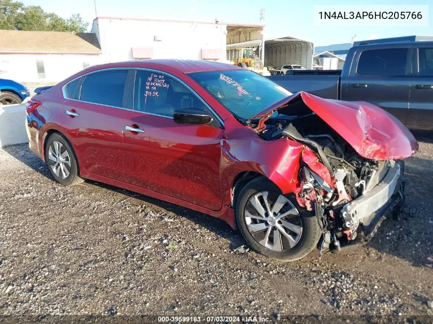 2017 Nissan Altima 2.5 Sr VIN: 1N4AL3AP6HC205766 Lot: 39599163