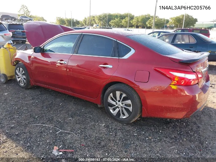 2017 Nissan Altima 2.5 Sr VIN: 1N4AL3AP6HC205766 Lot: 39599163