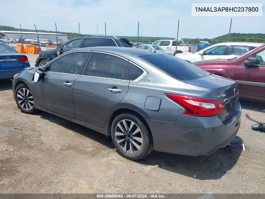 2017 Nissan Altima 2.5 Sv VIN: 1N4AL3AP8HC237800 Lot: 39600540