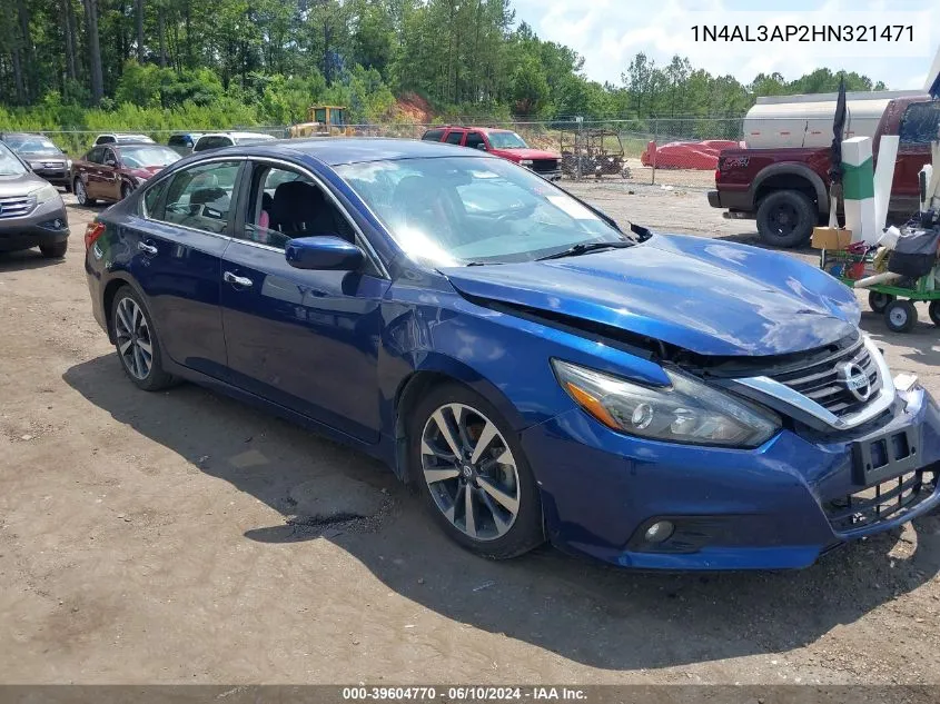 2017 Nissan Altima 2.5 Sr VIN: 1N4AL3AP2HN321471 Lot: 39604770