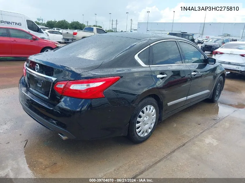 2017 Nissan Altima 2.5 S VIN: 1N4AL3AP3HC275810 Lot: 39704070