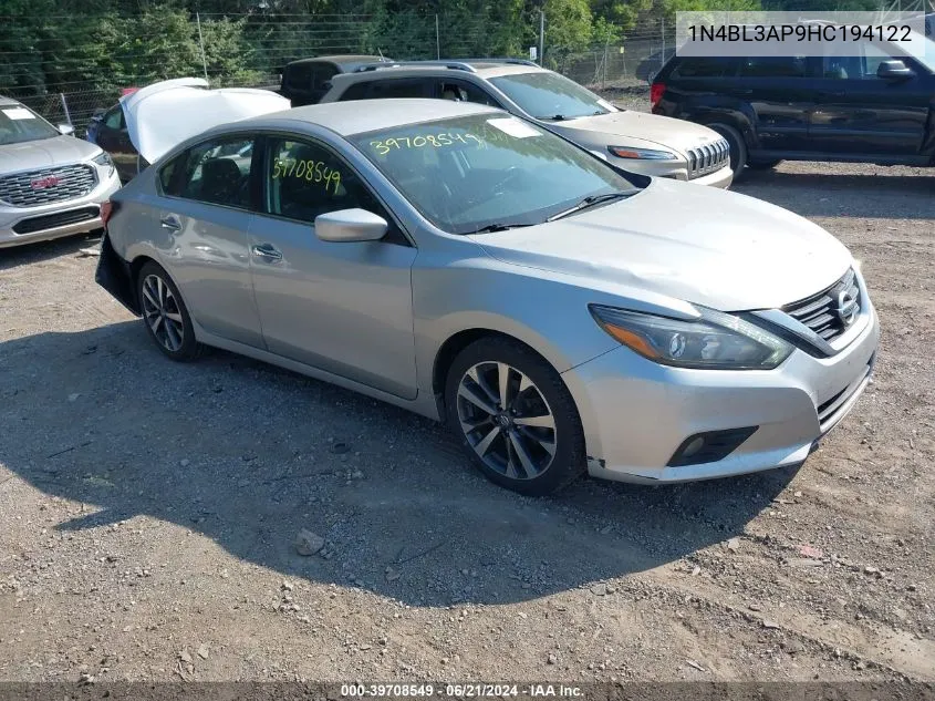 2017 Nissan Altima 3.5 Sr VIN: 1N4BL3AP9HC194122 Lot: 39708549