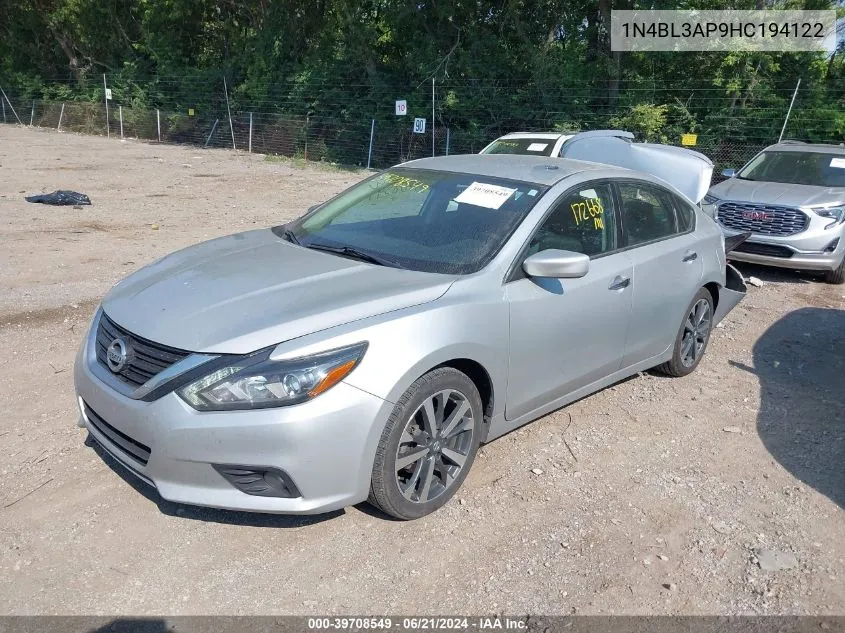 2017 Nissan Altima 3.5 Sr VIN: 1N4BL3AP9HC194122 Lot: 39708549