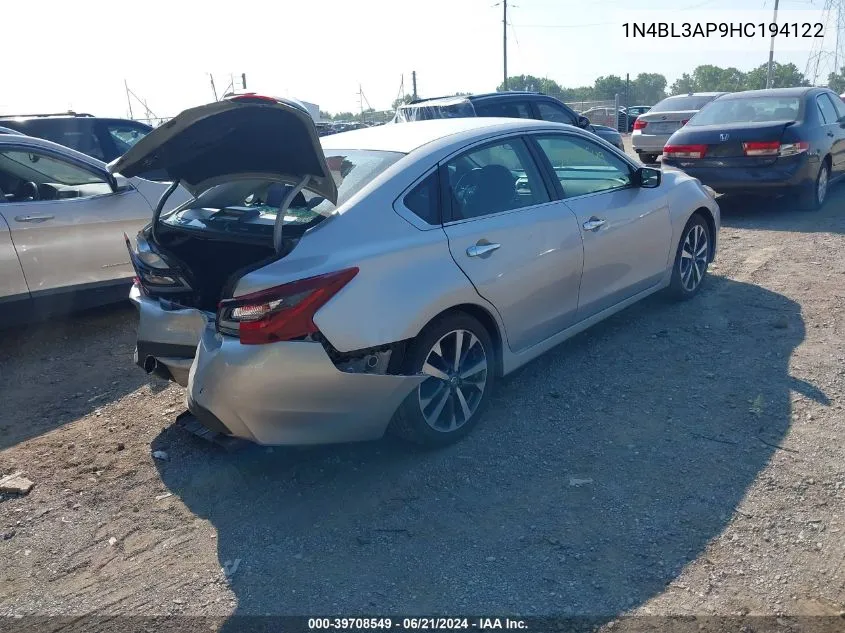 1N4BL3AP9HC194122 2017 Nissan Altima 3.5 Sr