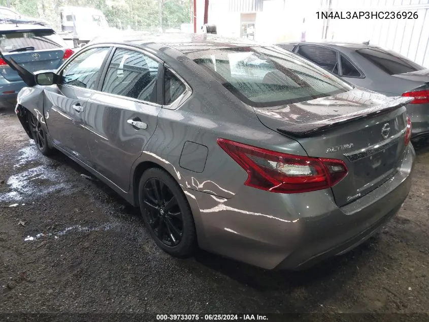 2017 Nissan Altima 2.5 Sr VIN: 1N4AL3AP3HC236926 Lot: 39733075