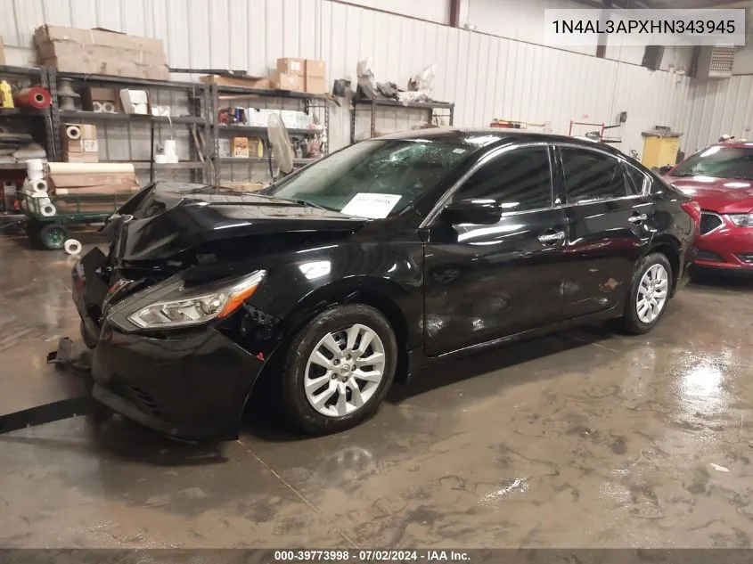 2017 Nissan Altima 2.5 S VIN: 1N4AL3APXHN343945 Lot: 39773998