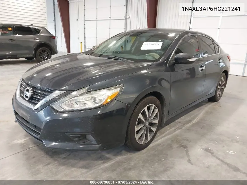 2017 Nissan Altima 2.5 Sv VIN: 1N4AL3AP6HC221241 Lot: 39796851