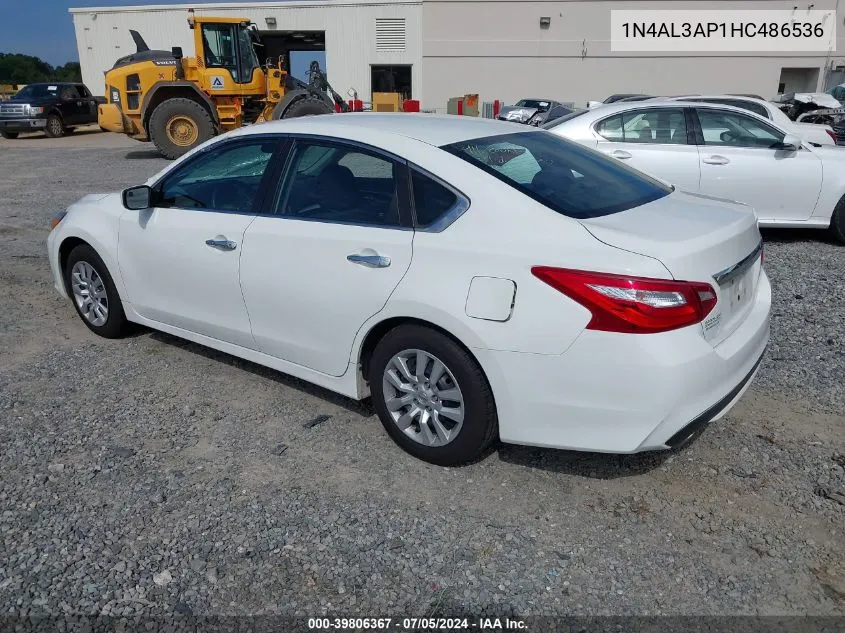 2017 Nissan Altima 2.5 S VIN: 1N4AL3AP1HC486536 Lot: 39806367