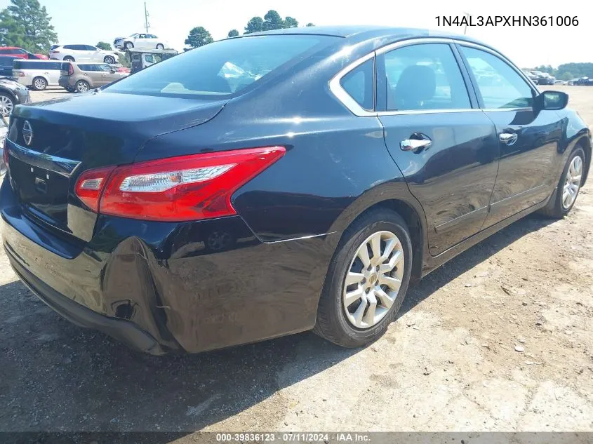 1N4AL3APXHN361006 2017 Nissan Altima 2.5 S